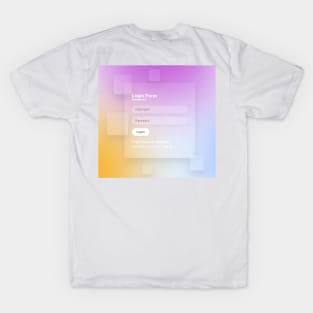 HTML CSS Colorful Login Screen T-Shirt